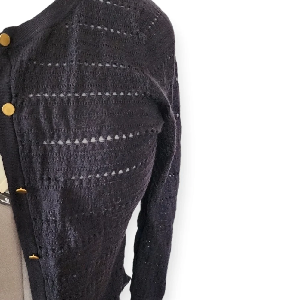 H&M cardigan jumper size 10 black lightweight - Picture 7 of 7